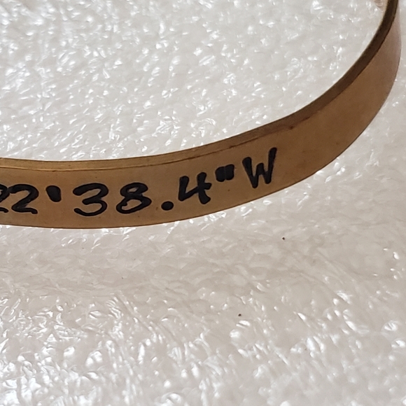 custom latitude & longitude coordinates bracelet | location gps coordinate brace - Picture 2 of 7